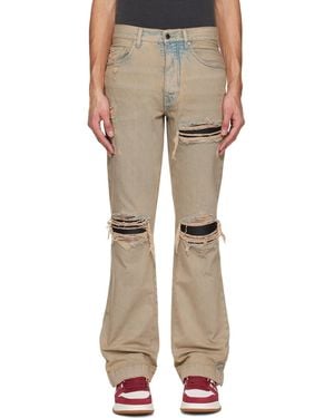 Amiri Mx1 Straight Flare Jeans - Natural