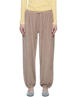 Baserange Taupe Velour Pillow Sweatpants - Multicolor