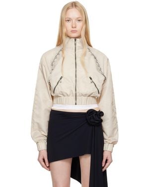 Area Blouson De Survêtement À Garnitures À Ornements Facettés - Multicolore