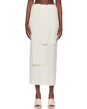 Lauren Manoogian Off- Raw Layer Maxi Skirt - Natural