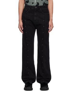 Kusikohc Single Rivet Jeans - Black