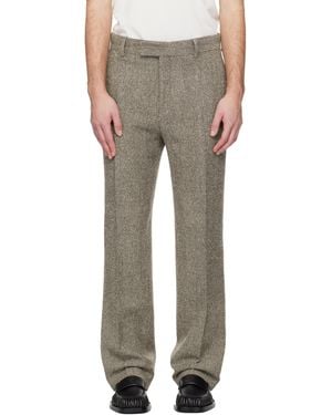 Ferragamo Wide Legged Chevron Trousers - Multicolour