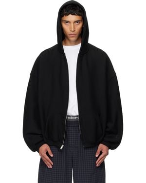 Alexander Wang ブラック Star Puff Logo ジップフーディ