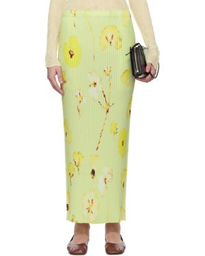 Issey Miyake Pressed Flora Pleats Skirt in Natural | Lyst