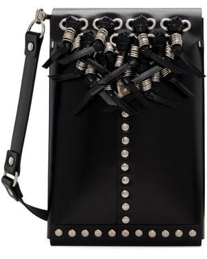 Toga Leather Shoulder Bag - Black
