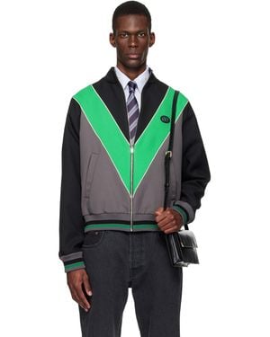 Valentino Inlaid V Track Jacket - Black
