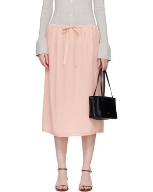 TOTEME Fluid Silk Midi Skirt - Pink
