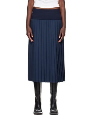 STEFAN COOKE Jupe Midi Match Bleu Marine