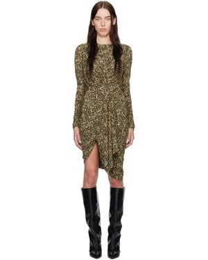 Isabel Marant ブラウン Zorah ミディアムワンピース - ブラック