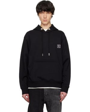 WOOYOUNGMI ブラック バックロゴ フーディ