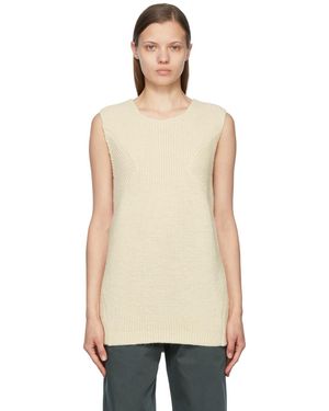 CAES Gilet Blanc Cassé En Alpaga - Noir