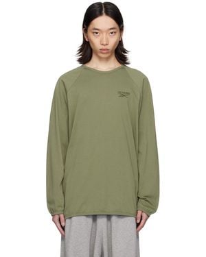 Hed Mayner Reebokエディション グリーン 長袖Tシャツ