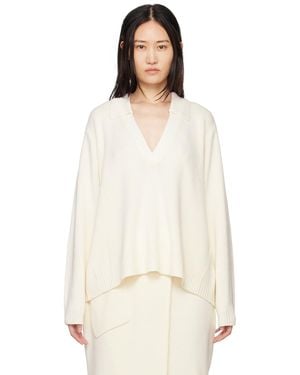 Subtle Le Nguyen Off- Spread Collar Polo - White