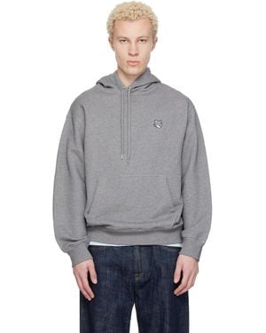 Maison Kitsuné Fox Head Comfort Hoodie - Grey