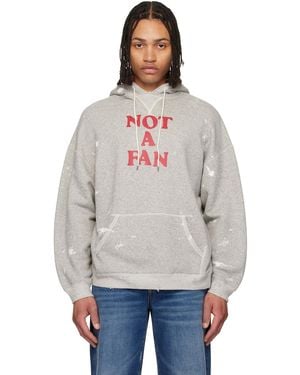 R13 'Not A Fan' Oversized Hoodie - Grey