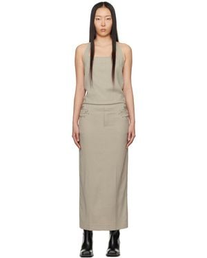 lesugiatelier Halter Maxi Dress - Black