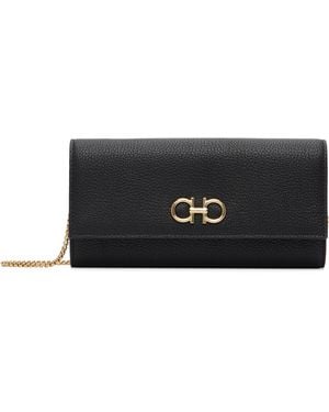 Ferragamo Gancini Wallet Chain Bag - Black