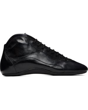 Dries Van Noten Leather Ballerina Trainers - Black