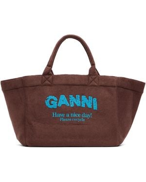 Ganni Reversible Xxl Tote - Red