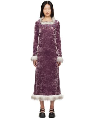 Anna Sui パープル Princess Audrey ドレス - レッド