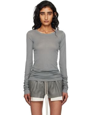 Rick Owens Concordians Mini Rib Ls T-Shirt - Black
