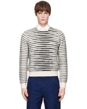 Tom Ford Brushed Mohair Crew Neck Sweater - Gray