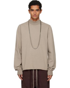 Rick Owens Taupe Concordians Headon Dbl Turtleneck - Natural