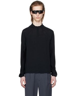 Goldwin Half-Zip Long Sleeve T-Shirt - Black