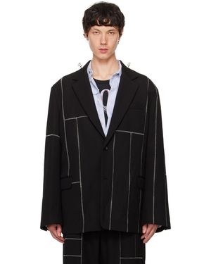 Doublet Veston Frankenstein Noir À Ornements Cousus
