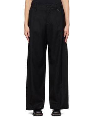 WOOYOUNGMI Pantalon Noir En Laine