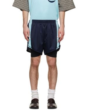 Martine Rose Double Football Shorts - Blue
