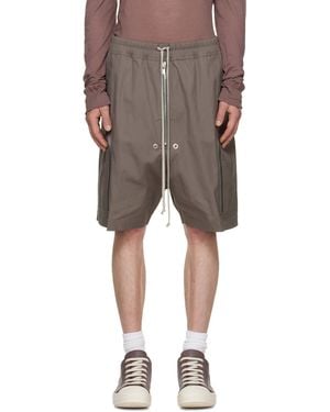 Rick Owens Tower Heizer Cargo Shorts - Grey