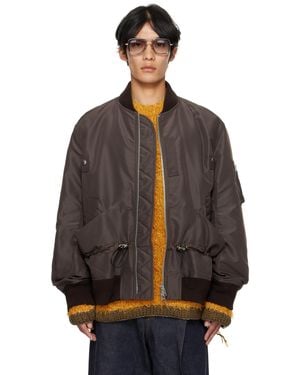 Sacai Nylon Twill Blouson Bomber Jacket - Black