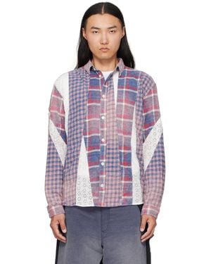 KHOKI Vintage-Effect Asymmetric Shirt - Purple