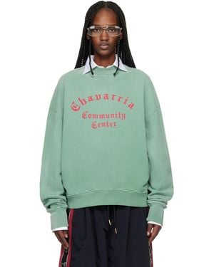 Willy Chavarria 'Chavarria Community Center' Standard Sweatshirt - Green