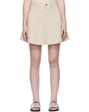 Nanushka Neah Denim Miniskirt - Natural