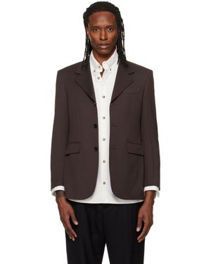 Tonywack Wool-Blend Tailored Blazer - Brown