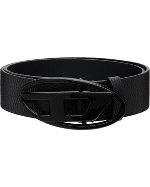 DIESEL 4Cm Leather Belt - Black