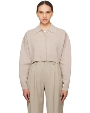 Filippa K トープ クロップド カーディガン - ナチュラル