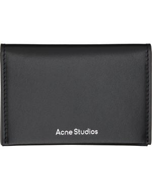 Acne Studios Folded Leather Card Holder - Black