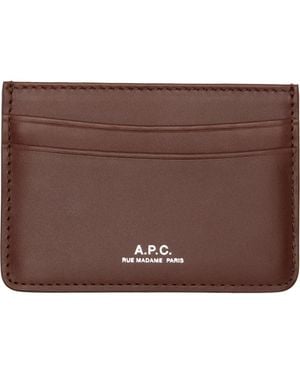 A.P.C. André Card Holder - Brown