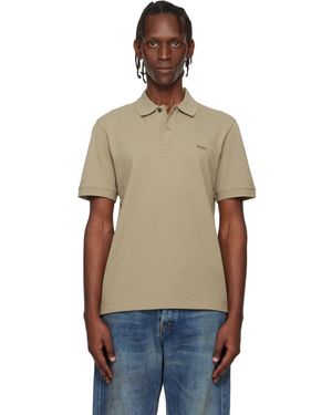 BOSS Pallas Cotton Piqué Embroidered Logo Polo - Multicolour