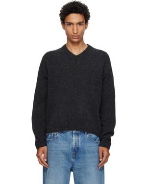 Lady White Co. Wool V-Neck Jumper - Black
