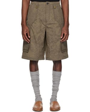 ANDERSSON BELL Khaki Carpenter Cargo Shorts - Natural