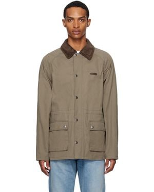 Moschino Khaki Cotton Diagonal Jacket - Brown