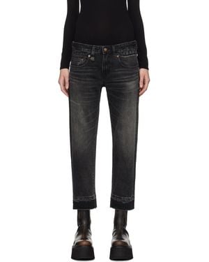 R13 Black Boy Straight Jeans