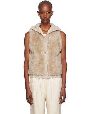 Yves Salomon Merino Wool Shearling Vest - Multicolor