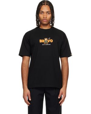 Aape By A Bathing Ape T-Shirt Noir À Image Et Texte