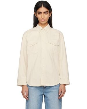 DUNST Off- Classic Denim Shirt - White