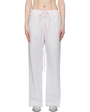 Edward Cuming Patchwork Trousers - White